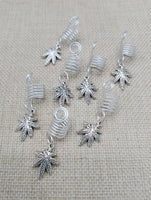 Hair Jewelry Silver Adjustable Locs Braids Twist Dreads Mary Jane Marijuana Set of 7 Necklace