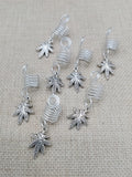 Hair Jewelry Silver Adjustable Locs Braids Twist Dreads Mary Jane Marijuana Set of 7 Necklace