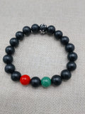 Pan African Bracelet Beaded Red Black Green Jewelry Men Large