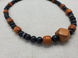 Men Necklace Jewelry Beaded Black Brown Unique Ethnic