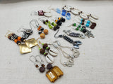 Women Earrings Set of 15 Bulk Wholesale Handmade Mix Jewelry Beaded Gold Silver Afrocentric