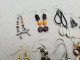 Women Small Beaded Earrings Jewelry Set of 10 Handmade Ethinc Afrocentric Boho