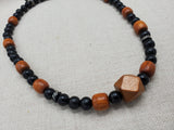 Men Necklace Jewelry Beaded Black Brown Unique Ethnic