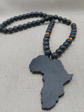 Black Africa Necklace Motherland Jewelry Handmade Wooden Black Rasta Beaded Men Large