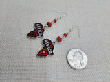Africa Earrings Silver Red Dangle Jewelry Women Beaded Pendant