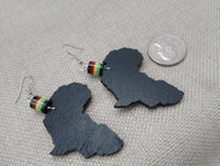Black Africa Earrings Women Motherland Wooden Jewelry