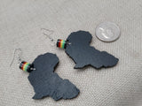 Black Africa Earrings Women Motherland Wooden Jewelry