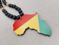 Africa Necklace Beaded Men Jewelry Ghana Rasta Red Yellow Green