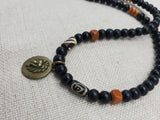 Lion Necklace Charm Pendant Beaded Wooden Jewelry Handmade Men Gift Ideas