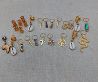Hair Locs Jewelry Braids Twist Accessories Gold Rasta African Cowrie Set of 25