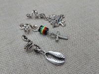 Rasta Hair Jewelry Accessories Locs Twist Braids Cowrie Ankh Lion of Judah