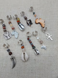 Locs Hair Jewelry Accessories Dreadlocks Twist Braids Dreads Silver Beaded Ethnic Set of 10