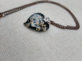Women's Murano Heart Necklace Gold Black Copper Jewelry Glass Chain Gift Ideas