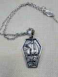 Silver Egyptian Necklace Ankh Chain Jewelry Men  Anubis Coffin Pendant