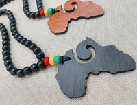 Africa Necklace Beaded African Jewelry Rasta Ghana Large Black Red Yellow Green Handmade Gift