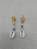 Hair Jewelry Gold Women Stone Beaded Cowrie Braids locs Twist Set of 2