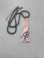 Bird Jewelry Necklace Women Boho Copper Minimalist Statement