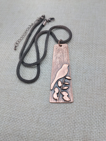 Bird Jewelry Necklace Women Boho Copper Minimalist Statement
