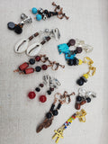 Set 10 Earrings Clip On Beaded Ethnic Jewelry Women Non Pierced Handmade