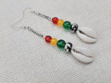 Cowrie Earrings Women Rasta Jewelry Beaded Long Dangle Handmade