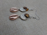 Cowrie Earrings Metal Copper Silver Gold Dangle Women Jewelry Fashion