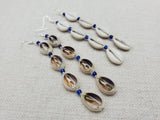 Cowrie Earring Blue Beaded Jewelry Women Handmade Boho Ethnic
