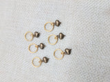 Hair Locs Jewelry Heart Antique Gold Small Twist Braids Dreads Women Dangle Brass