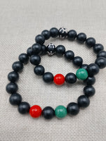 Pan African Bracelet Beaded Red Black Green Jewelry Men Large