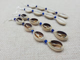 Cowrie Earring Blue Beaded Jewelry Women Handmade Boho Ethnic