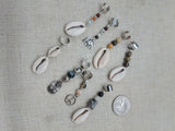 Locs Hair Jewelry Set of 8 Cowrie African Elephants Natural Stone Accessories Braids Twist Dreads Unisex