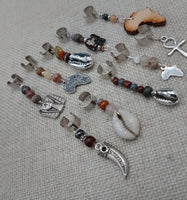 Locs Hair Jewelry Accessories Dreadlocks Twist Braids Dreads Silver Beaded Ethnic Set of 10