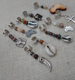 Locs Hair Jewelry Accessories Dreadlocks Twist Braids Dreads Silver Beaded Ethnic Set of 10
