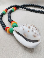 African Cowrie Shell Necklace Whole Jewelry Large Beaded Rasta Black Men