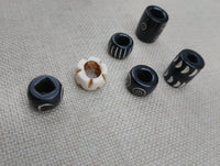 Locs Hair Jewelry Set of 6 Accessories Large Dread Beads Men Women Black Owned Business Brown Cream Twist Braids