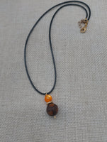 Women Jewelry Set Necklace Earrings Stone Orange Gold Statement Fashion Gift Set