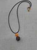Women Jewelry Set Necklace Earrings Stone Orange Gold Statement Fashion Gift Set