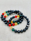 Rasta Bracelet Beaded Unisex Jewelry Stretch Handmade Statement Gift Ideas