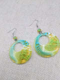 Bright Summer Blue Green White Earrings Women Fashion