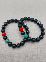 Pan African Bracelet Beaded Red Black Green Jewelry Men Large