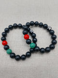 Pan African Bracelet Beaded Red Black Green Jewelry Men Large