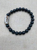 Gye Nyame Bracelets Beaded African Ghana Jewelry Unisex Black