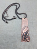 Bird Jewelry Necklace Women Boho Copper Minimalist Statement