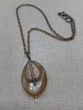 Vintage Style Bohemian Jewelry Necklace Pendant Charm Antique Brass Chain