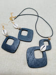 Women's Jewelry Set Black Ethnic Boho Fashion Style Statement Necklace Earrings Cowrie