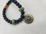 Lion Necklace Beaded Jewelry Men Gift for Him Charm Pendant  Handmade