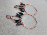 Copper Earrings Women Dangle Jewelry Fashion Beaded Ethnic