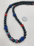 African Necklace Men Jewelry Black Red Blue Ethnic Africa