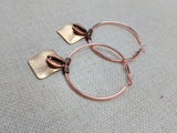 Copper Earrings Gold Jewelry Hoop Stainless Steel Women