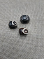 Large Hole Hair Accessories Dreads Loc Jewelry Set of 3 Bone Carved Ethnic Black Owned Business Twist Braids