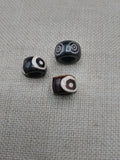 Large Hole Hair Accessories Dreads Loc Jewelry Set of 3 Bone Carved Ethnic Black Owned Business Twist Braids